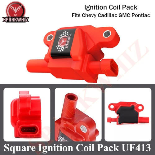 High Performance Ignition Coil + Spark Plug & Wire For Chevy GMC 5.3L 6.2L UF413 - Picture 6 of 24