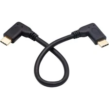 Herfair USB Type C Extension Cable 0.6ft USB 3.1 Gen2 Male to Male Right Angl...