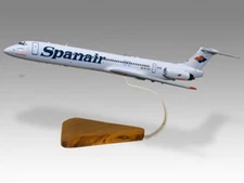 McDonnell Douglas MD-82 Spanair Desk Wood Airplane New Model Large Scale 1/100