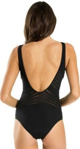 Jets Swimwear Australia Women's 248704 Plunge One-Piece Swimsuit Size 8 - Picture 2 of 2