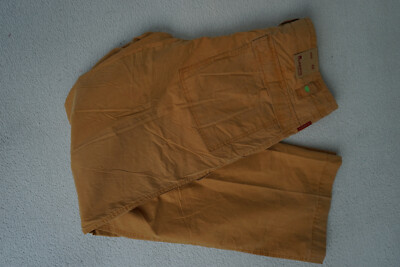 ALBERTO Marty Jeans relaxed cargo Freizeithose Gr.48 ca. W34 L30 gelb dünn NEU.