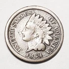 1864 P Indian Head Cent Penny *BRONZE* *ROUNDED BUST - NO L* *VG - VERY GOOD*