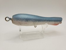 Vintage Antique Wooden Fishing Lure 4.5" Cobalt Darter Homemade Stan Gibs Style