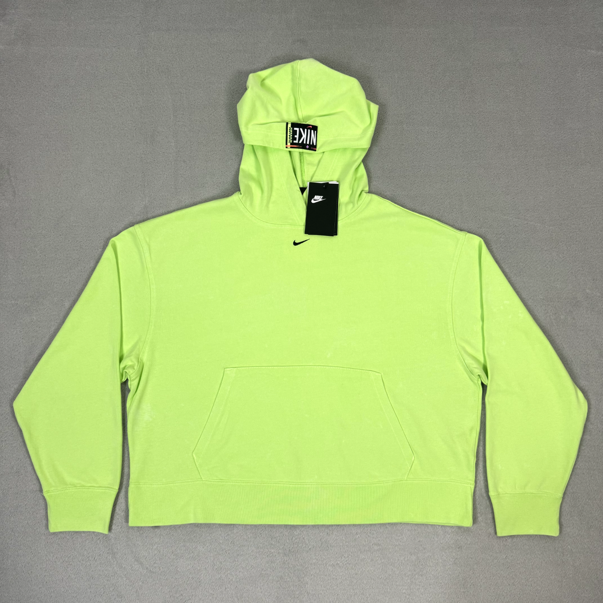 Nike Sportswear Womens Acid Washed Hoodie CZ9854-358 Neon Green