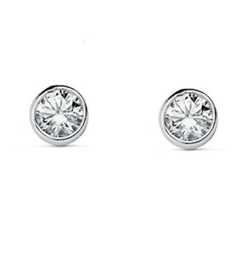 Coppia Orecchini in Argento 925 Punto Luce 3mm Con Zirconi
