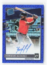 2020 Donruss Optic Yordan Alvarez #RRS-YA Blue Mojo Rated Rookie Auto 85/99