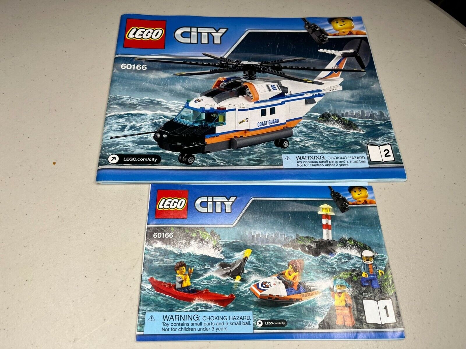 Lego City Coast Guard Rescue 60166 Books 1-3 Book Only Replacement