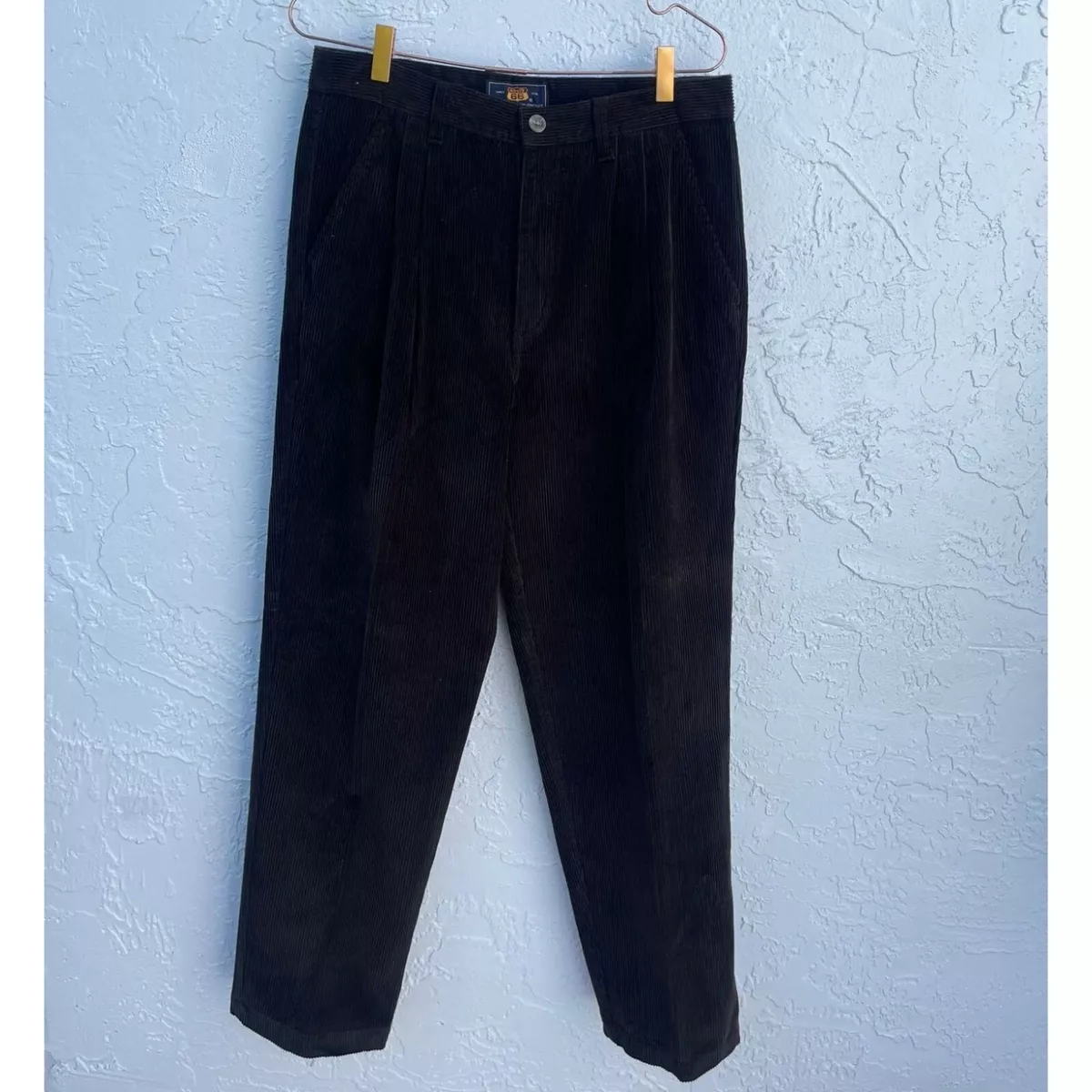 Pleated front corduroy mens best sale trousers