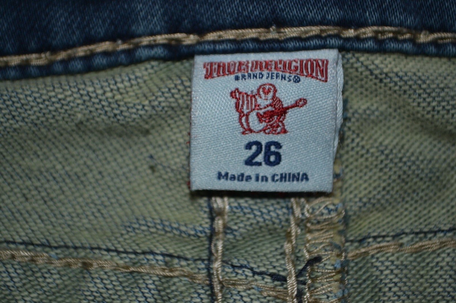 True Religion Women's Skinny No Pocket Flaps Thick Stitch Jeans Sz 26x31 thumbnail 9