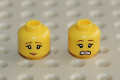 LEGO 2x Mädchen Kopf doppelseitig NEU!!!!!