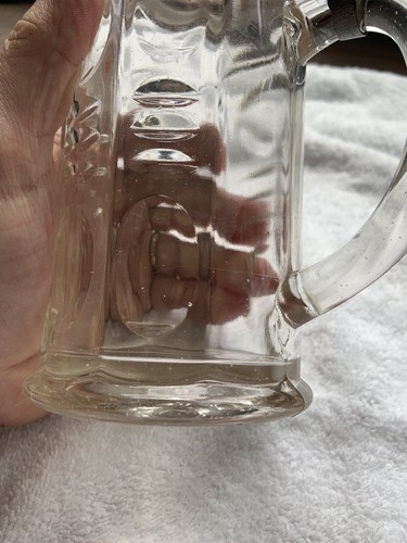 Vintage Beer German Stein Sachsen Saxon Glass S Crown Hallmark Pewter 0.5 Liters - Picture 3 of 14