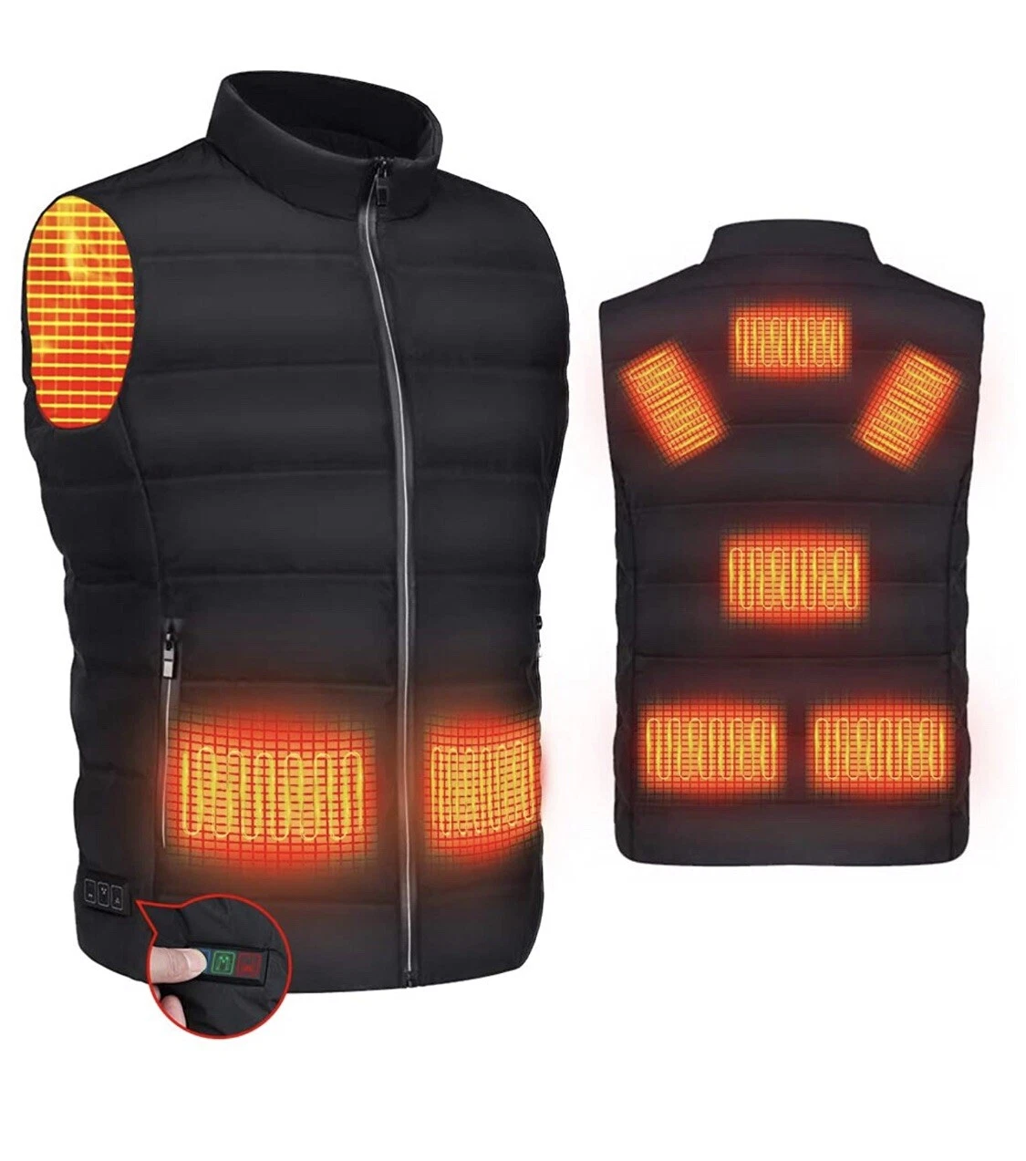 RYNX Heated Vest For Women Men, USB Charging Warming Lightweight Heated Vest XL