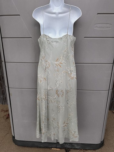 David Warren NY VTG Y2k 90s Silk Floral Midi Slip Dress Fairy Cottagecore Sz 12 - Picture 5 of 7