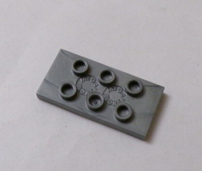 Mega Bloks x1 Silver Gray 2x4 Plate, Only 6 Top Studs, Centered (021-45)