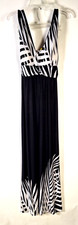 Adore Black & White Vertical Striped Women’s Dress Size Medium Classic New