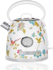 Image of Laura Ashley Elveden White 1.7L Fast Boil Kettle with Temperature Gauge