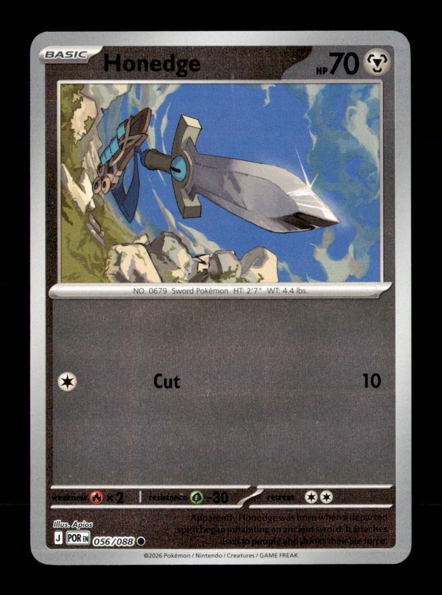 Honedge 056/088 Common Perfect Order Pokemon Reverse Holo Near Mint