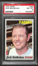 1970 TOPPS #284 JACK BALDSCHUN PSA 8 NM-MT 25539351 