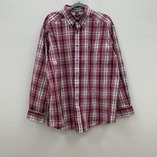 Ariat Pro Series Red Plaid Long Sleeve Button Down Shirt Mens size XL