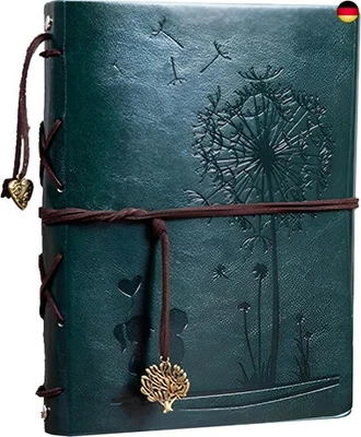 MINGZE Fotoalbum, zum Selbstgestalten Leder Scrapbook Album Schwarze Seiten