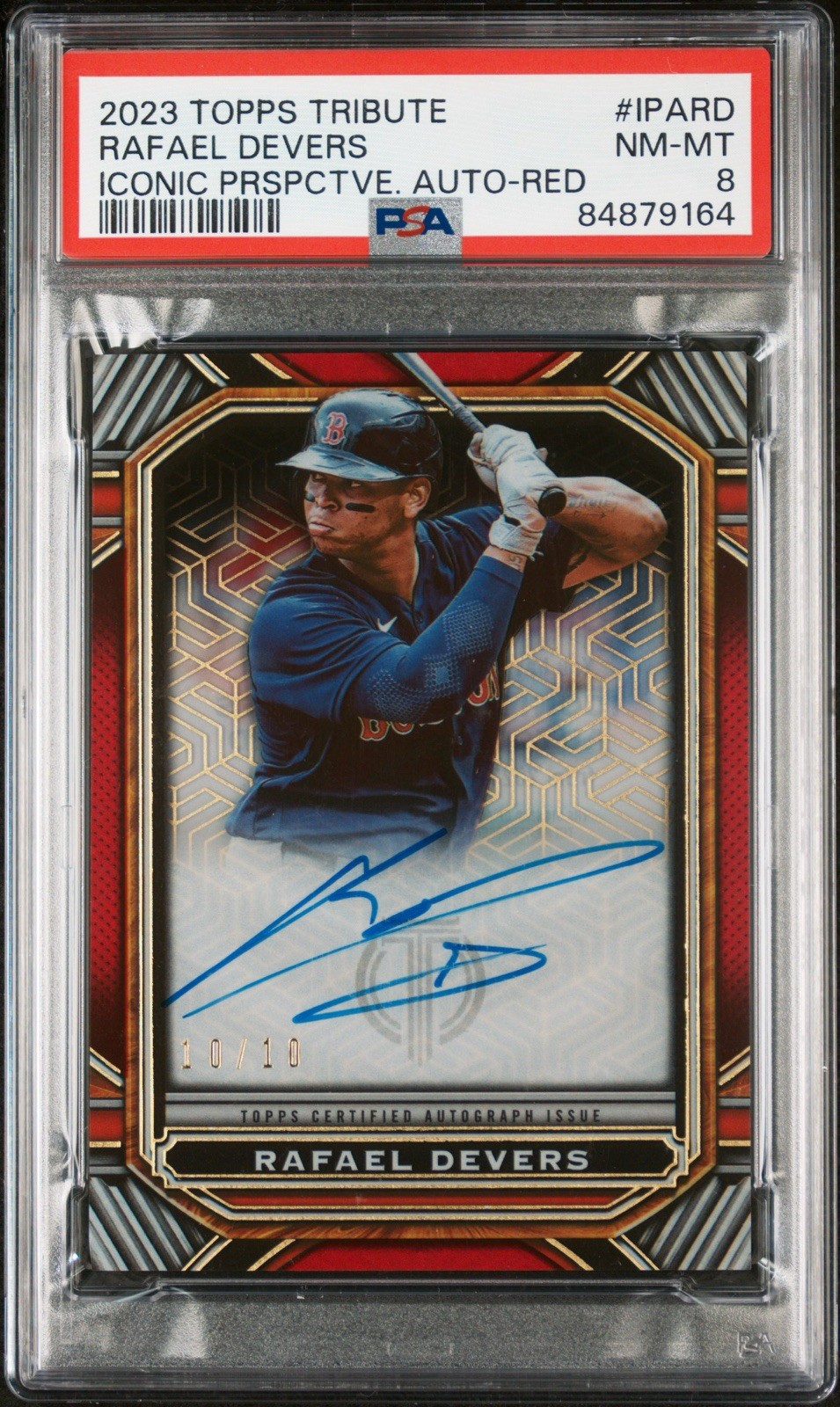 2023 Topps Tribute -Autographs Rafael Devers Red Auto 10/10 ( eBay 1/1)