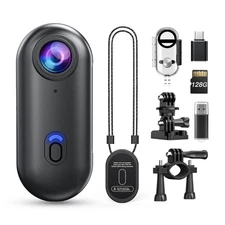 Z10 4K Action Camera, 128GB Wearable Sports Camera with Waterproof Case, Magn...