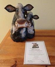 Caroline Shotton Mini-Moo Sculpture 172/295 Hand Crafted Collectable