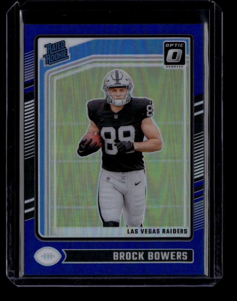 2024 Donruss Optic Blue Refractor 215 Brock Bowers RR Rated Rookie 78/199