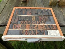 HUGE WOODEN POSTER TYPE 1” TO 4” LETTERPRESS PRINTING NUMBERS INCL TYPECASE 