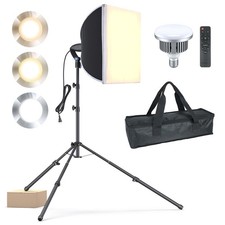 Lincostore Softbox Photography Lighting Kit with Professional 85W LED Bulbs, ...