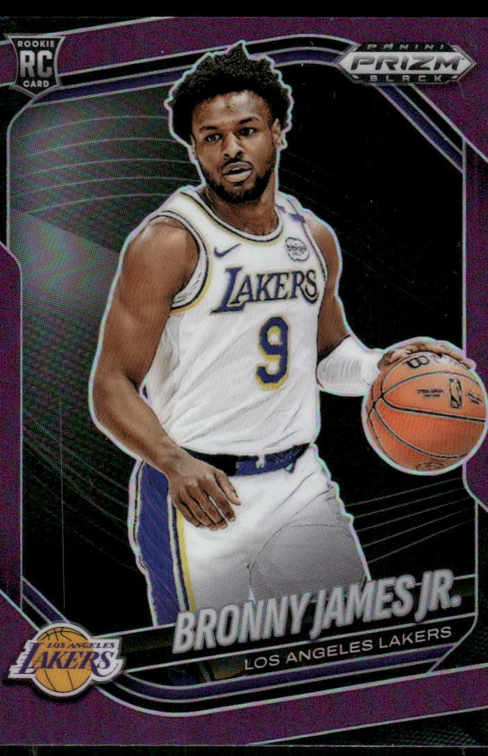 2024-25 Panini Prizm Black #94 Bronny James Jr. Purple #/99
