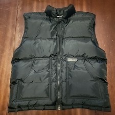 Vintage 90s Duck Down/Water Fowl Black Full Zip Puffer Vest Men's Size Large