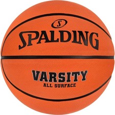 Spalding Varsity Outdoor Basketball 28.5" - Durable Rubber Cover, All-Weather