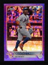2022 Chrome Logofractor Edition Purple Refractor /250 Francisco Lindor #107 0r8j