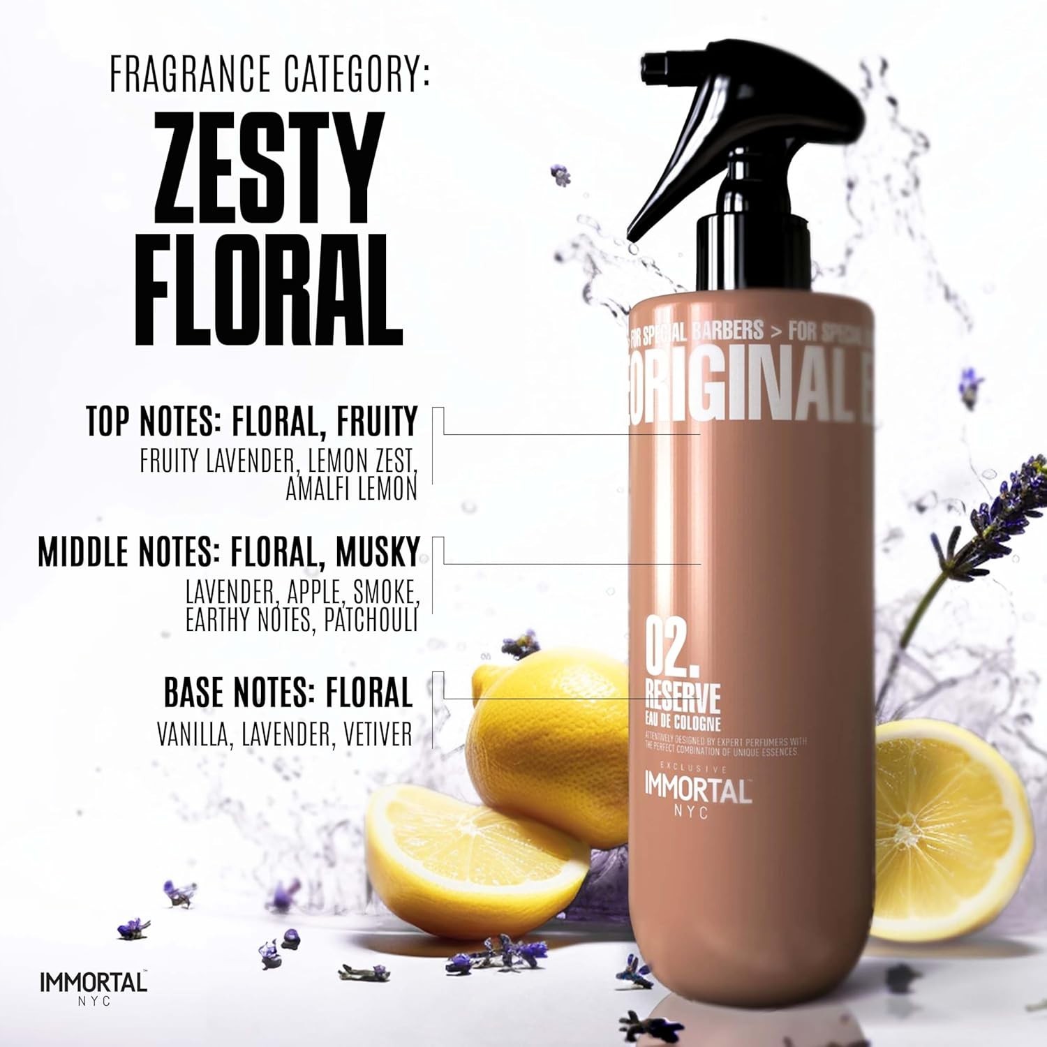 Immortal NYC Reserve Eau De Cologne 16.9 oz #2 Brown