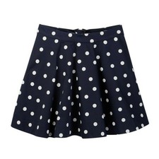 Kate Spade New York Girl's Circle Polka Dot Navy Skirt in size 8 NWT MSRP 68
