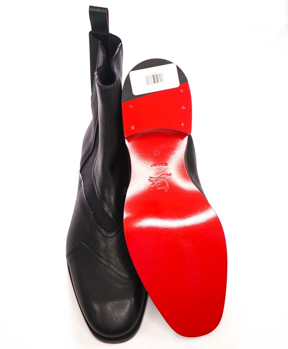 Christian Louboutin MENS Black Boabi Leather Chelsea Boot Size EU 43 US 10 MENS Christian Louboutin CHRISTIAN LOUBOUTIN Boabi black calf  main image 4