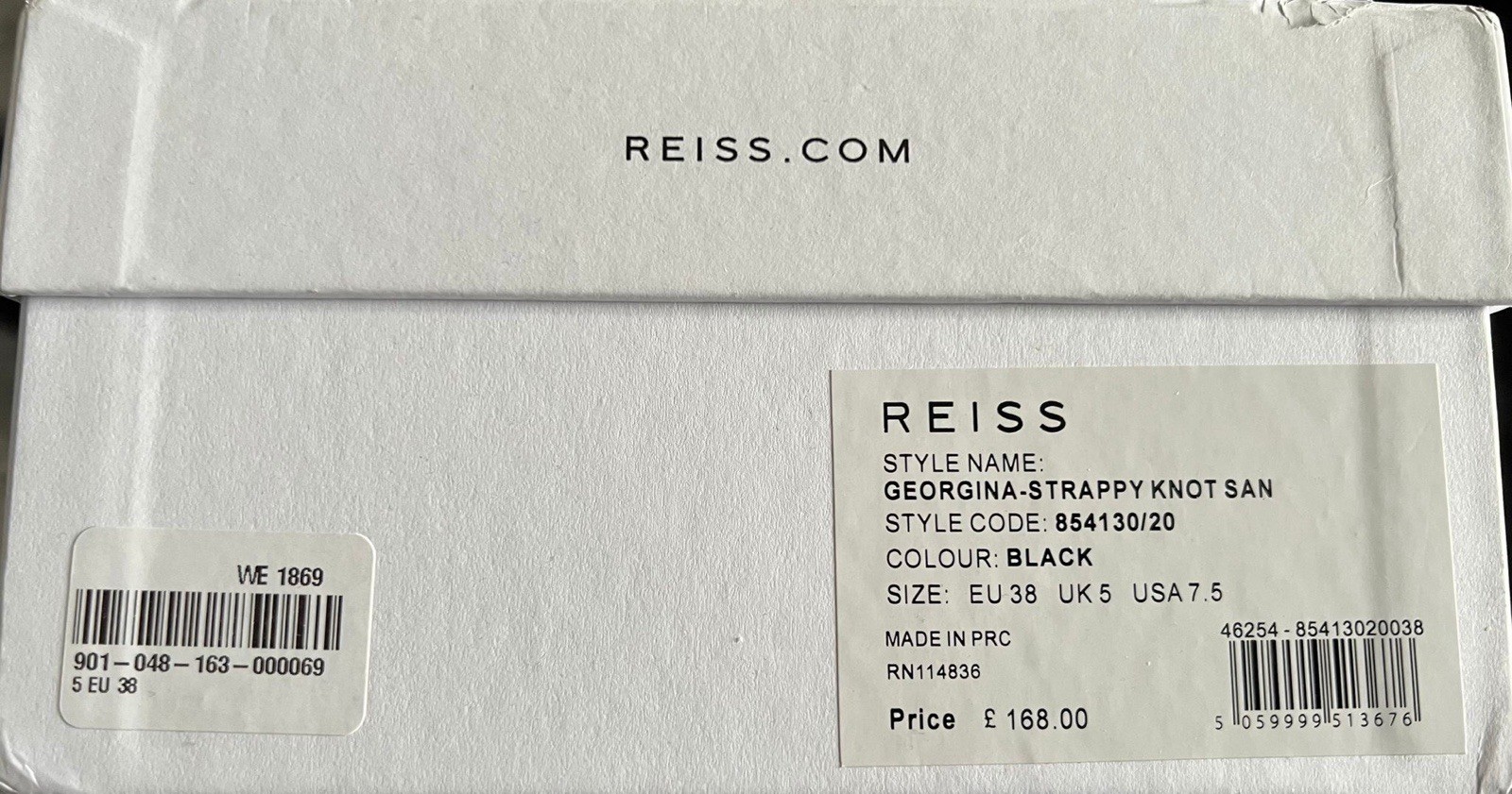 Reiss Georgina Strappy Knot San Heel - Black - UK5 - EU38 - NEW IN BOX -RRP £168 image 5