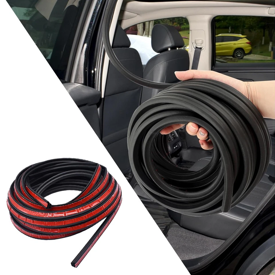 Tira de sellado de goma negra para puerta de auto Chevy 32,8 pies/10 m Foto 3 de 4