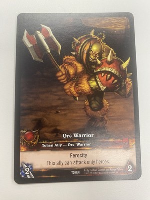 Orc Warrior Token - WoW Card #190 World Or Warcraft Wow