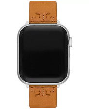 Tory Burch Brown Leather Strap for Apple Watch 38mm-45mm - Brown NEW