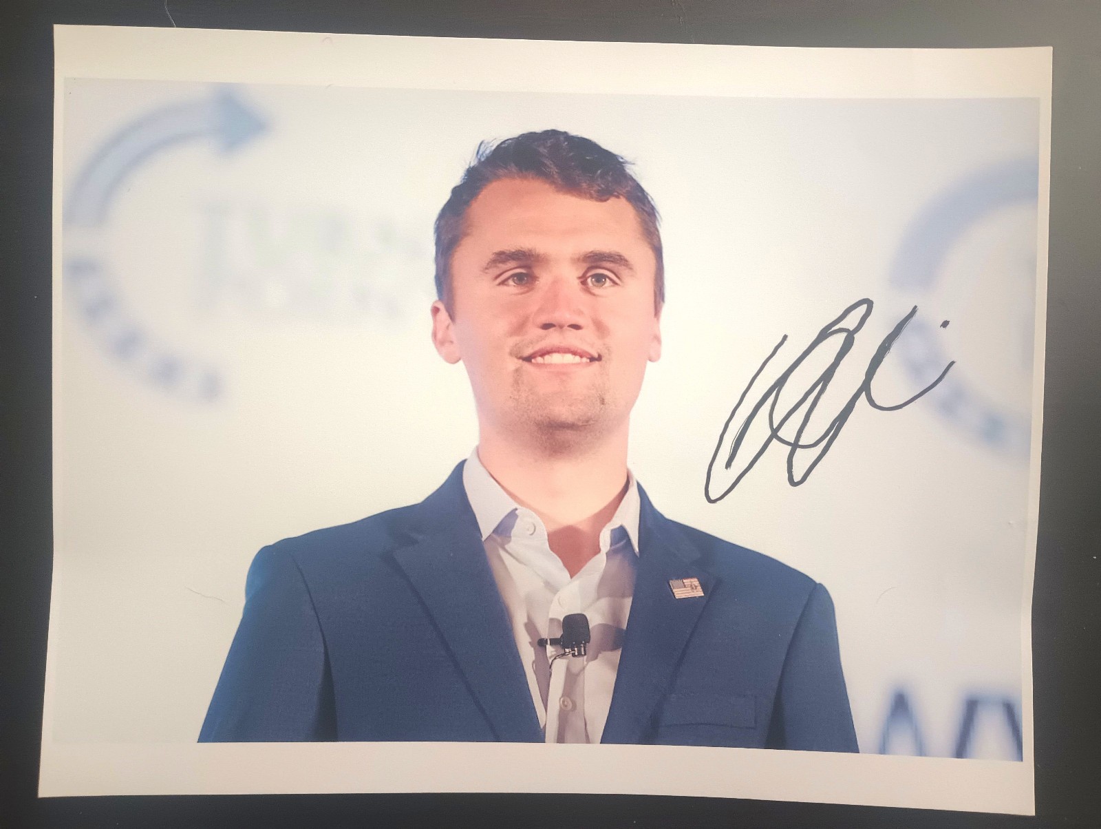 Charlie kirk autograph signed irl