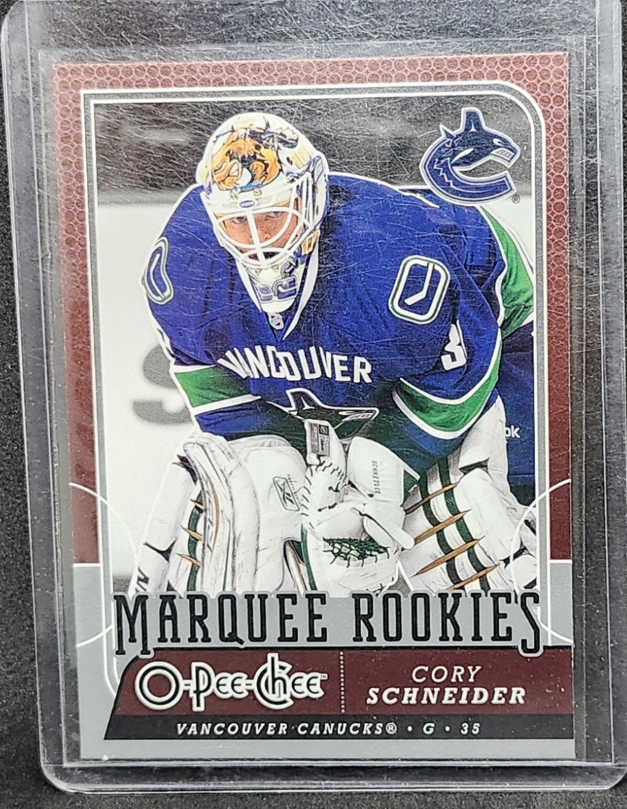 CORY SCHNEIDER 08/09 OPC O-Pee-Chee #703 Marquee Rookies Rookie RC Hockey Card