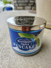 BATH BODY WORKS BLUEBERRY MAPLE PANCAKES CANDLE 3 WICK LARGE 14.5 OZ NEW