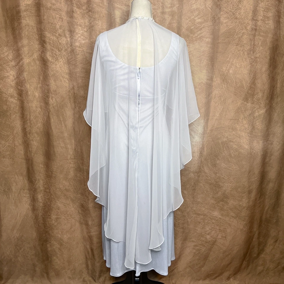 Vestido drapeado princesa hada con capa de gasa en capas Emma Domb vintage años 60 Foto 4 de 4