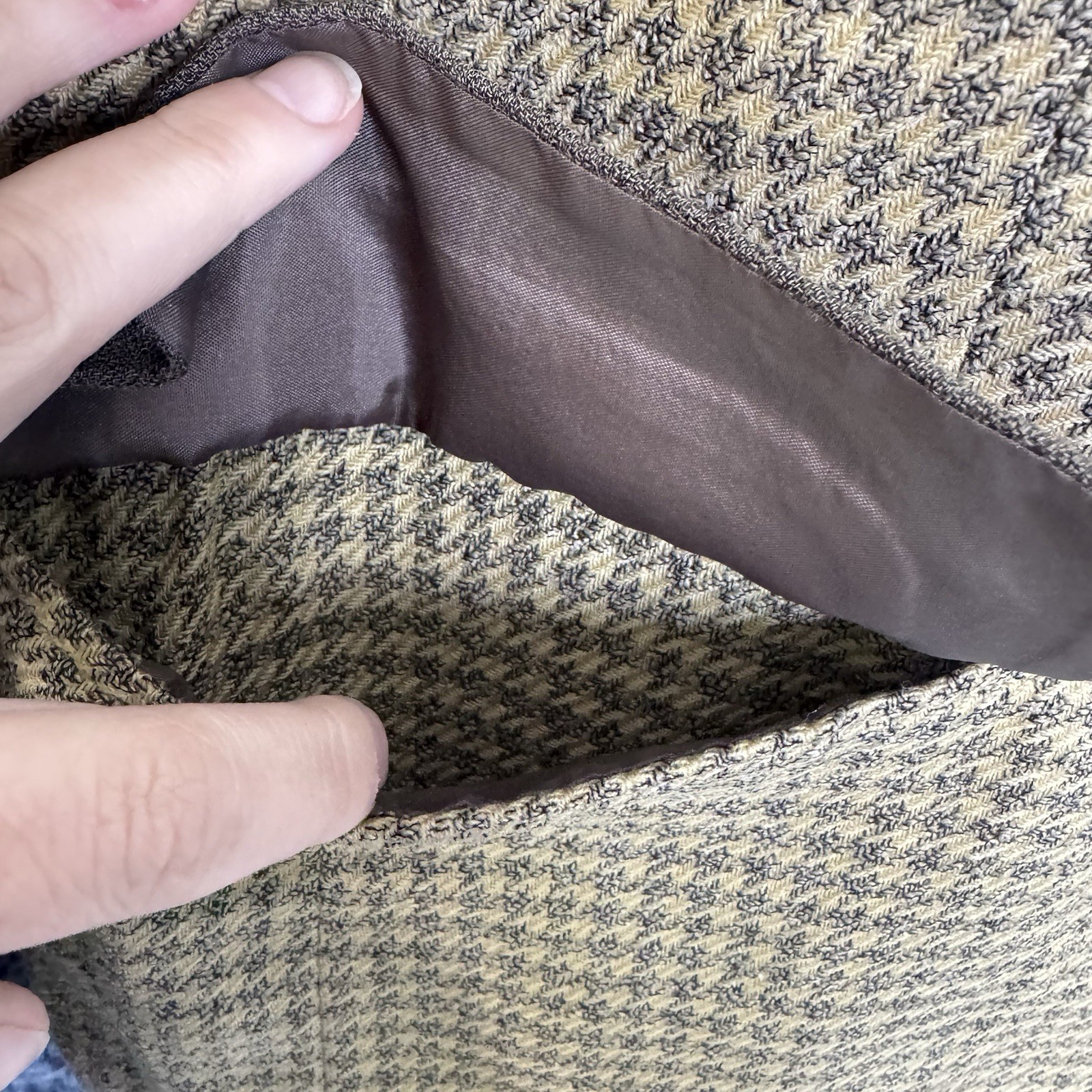Vintage Jacques Vert Houndstooth Blazer – Wool Blend – Double Breasted – UK 14 image 7