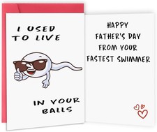 Asmallgf Cute First Fathers Day Card for New Dad, Two-sided 1st Fathers Day