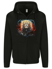 Fantasy Fire Dragon 4 Mens Zip Up Hoodie