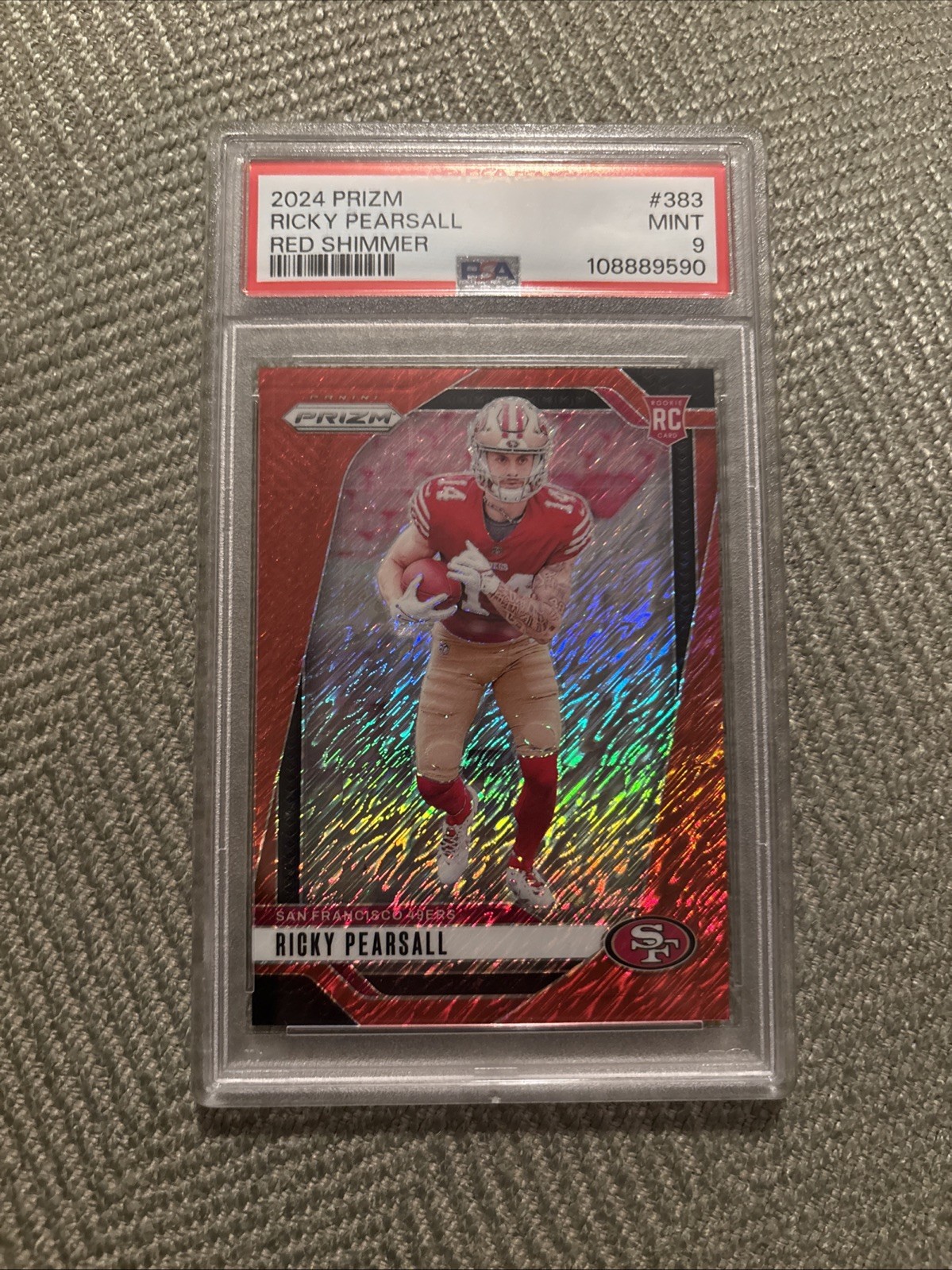 2024 Panini Prizm - Rookies Ricky Pearsall #383 Red Shimmer Prizm /35 (RC)