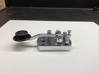 Vintage Chrome Speedex Morse Code Telegraph Key